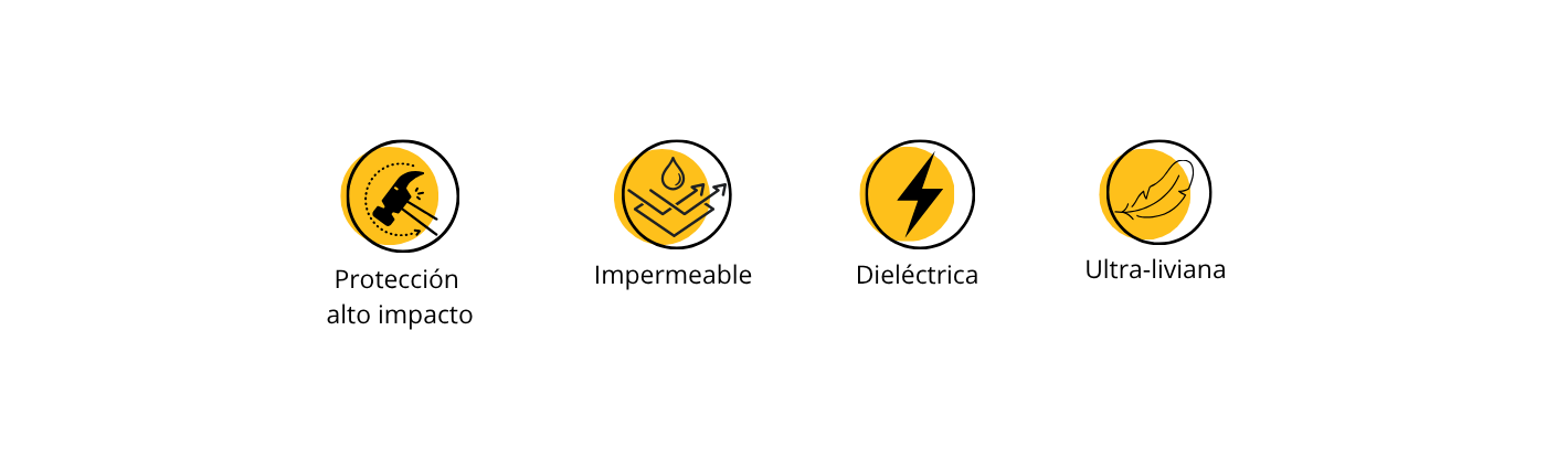 Iconos canilleras rídigas dieléctricas